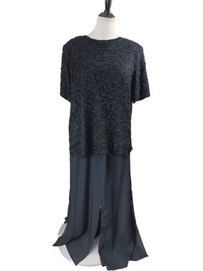 CANDLELIGHT AND CHAMPAGNE 2 PIECE SPECIAL OCCASION SET TOP/PANTS SIZE 18W